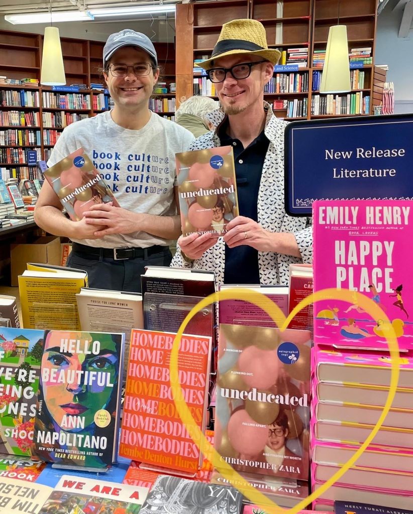 Uneducated by Christopher Zara at Book Culture, Upper West Side, New York City